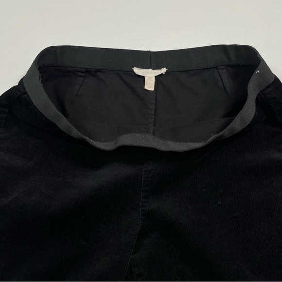 Eileen Fisher Woman’s Black Corduroy Organic Cotton Blend Slim Pants Size S/P - Picture 6 of 12